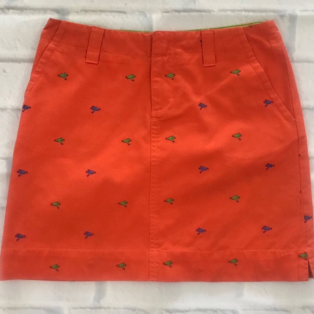 Lilly Pulitzer Orange Ribbit Skirt